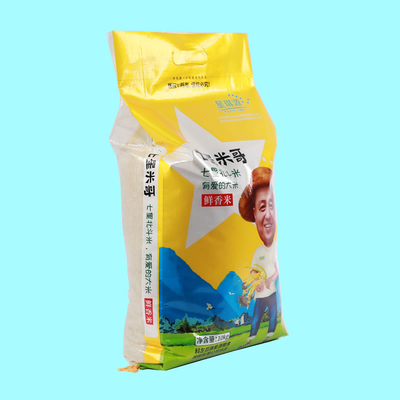 10 кг водонепроницаемый биоразлагаемый полипропиленовый мешок для упаковки риса с ручкой